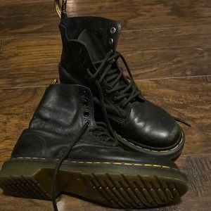 Dr. Marten flat black boots